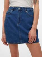 Vero Moda Sommerrock Rock Mini Denim Jeansrock Hoher Bund 7577 in Blau