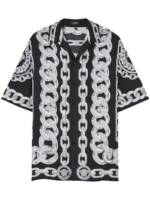 Versace Hemd mit Ketten-Print - Schwarz