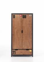 Vipack Kleiderschrank "Alex", (Made in Europe), aus teilmassiver Kiefer und MDF in 2 Breiten