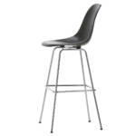 Vitra - Eames Fiberglass Barstuhl, hoch, verchromt / elephant hide-grey (Filzgleiter)