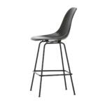 Vitra - Eames Fiberglass Barstuhl, medium, basic dark / elephant hide-grey (Filzgleiter)