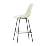 Vitra - Eames Fiberglass Barstuhl, medium, basic dark / parchment (Filzgleiter)