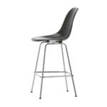 Vitra - Eames Fiberglass Barstuhl, medium, verchromt / elephant hide-grey (Filzgleiter)