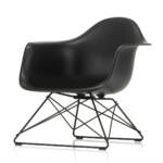 Vitra - Eames Plastic Armchair LAR RE, deep black / tiefschwarz (Filzgleiter basic dark)