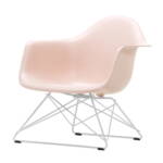 Vitra - Eames Plastic Armchair LAR RE, weiß / zartrosé (Filzgleiter basic dark)