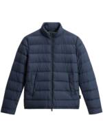 Woolrich Gefütterte Jacke mit Logo-Print - Blau