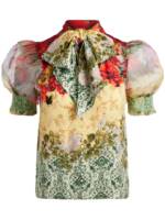 alice + olivia Brentley Bluse mit blumigem Print - Rot