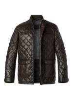 bugatti Herren Lederjacke braun Lammnappa unifarben