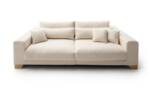 freiraum Big-Sofa Phebe, 7 Kissen, Daune, Bezug in creme - 286x90x141cm (BxHxT)