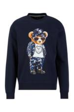 19V69 ITALIA Sweatshirt NICO BIG T Modischer Herren-Pullover mit Camouflage Teddy-Motiv