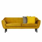 2 Sitzer Sofa in Gelb Retro Design