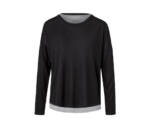 2-in-1-Sportshirt, schwarz