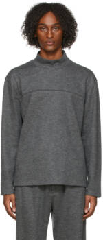 3.1 Phillip Lim Heather Grey Mock Neck T-Shirt