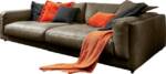 3C Candy Big-Sofa Karalis mit extra großer Sitztiefe, elegantes Mega Sofa zum Relaxen, auch in Cord- oder Leder-Bezug, lose Kissen, loungige Bequemlichkeit