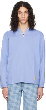 ADER error Blue Patch Long Sleeve T-Shirt