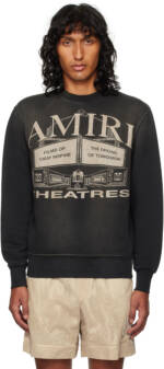 AMIRI Black 'AMIRI Theatres' Vintage Sweatshirt