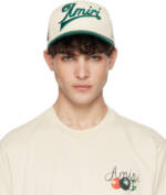 AMIRI Off-White & Green 'Amiri' Two Tone Canvas Cap