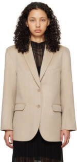 ANINE BING Taupe Quinn Blazer