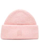 Acne Studios Beanie mit kleinem Face-Logo - Rosa