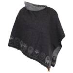 Albmerino - Women's Poncho Schäfle - Poncho Gr One Size schwarz/grau