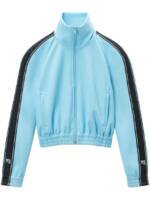 Alexander Wang - Logo-Tape Cropped Track Jacket - Größe S - blau