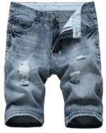 Allthemen Jeansshorts Herr Destroyed Jeans für Sommer