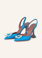 Amina Muaddi Slingpumps Begum blau