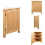 Aufbewahrungsschränke & Schließfächer - Living Eckschrank 59x45x80 cm Massivholz Eiche - Braun