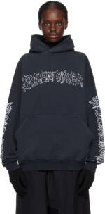 Balenciaga Black DIY Metal Outline Hoodie