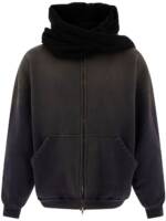 Balenciaga Hoodie mit Schaldetail - Schwarz