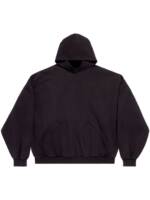 Balenciaga Hoodie mit Sticker - Schwarz