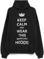 Balenciaga Hoodie mit Text-Print - Schwarz