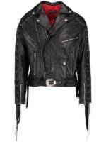 Balenciaga Pre-Owned 2010 Bikerjacke mit Fransen - Schwarz