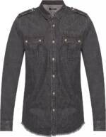 Balmain - Balmain Cotton Denim Shirt - Größe 40 - schwarz