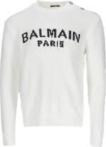 Balmain - Balmain Cotton Logo Sweater - Größe L - weiß