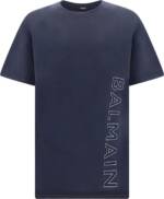 Balmain - Balmain Reflect Cotton T-Shirt - Größe S - blue