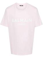 Balmain - Logo-Print Cotton T-Shirt - Größe M - pink