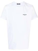 Balmain - Logo-Print White Cotton T-Shirt From - Größe L - weiß