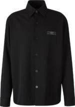 Balmain - Long Wool Shirt - Größe 42 - schwarz