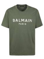 Balmain - Regular Fit Green Cotton T-Shirt - Größe L - grün