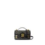 Balmain Shopper - B-Buzz Shoulder 24 Purse - Cotton - Ivory/Black - Gr. unisize - in Schwarz - für Damen