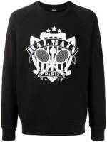 Balmain Sweatshirt mit Logo-Verzierung - Schwarz