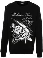 Balmain Sweatshirt mit Print - Schwarz