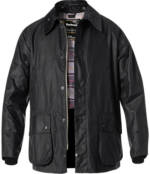 Barbour Herren Jacke schwarz Baumwolle unifarben