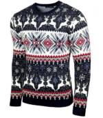 Baxboy Strickpullover BAXBOY Herren stylischer Rundhals Norweger Strick-Pullover B-426