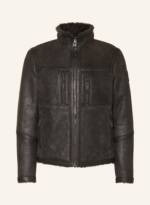 Belstaff Lederjacke Tundra Mit Lammfell grau