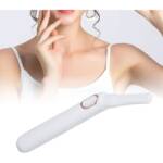 Bikini-Rasierer für den Trockengebrauch, sicherer abgewinkelter Schnitt, tragbarer elektrischer Bikini-Trimmer mit LED-Licht für Frauen