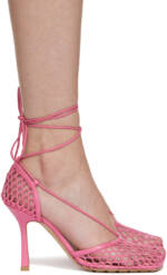 Bottega Veneta Pink Stretch Web Heels