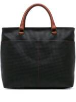 Bottega Veneta Pre-Owned 2000-2007 Marco Polo Satchel-Tasche aus gummiertem Canvas - Schwarz