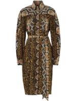 Burberry Hemdkleid mit Animal-Print - Braun